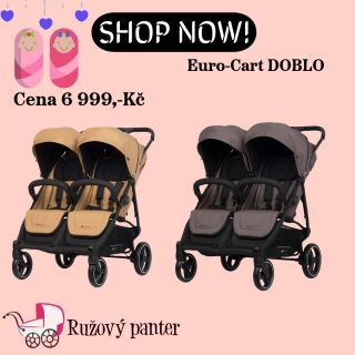 Novinka u nás na e-shopu! Kočárek pro dvojčátka Euro-cart Doblo za super cenu!😍...