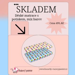 Kvalitní dětská matrace do postýlky o rozměru 120x60x7 cm s molitanovou výplní optimální tvrdosti. Potah matrace je...